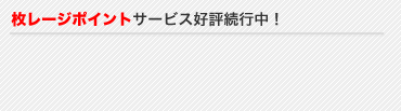 枚レージポイントサービス好評続行中!